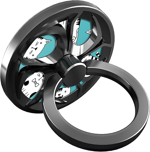 Miniatura 2 de ebulous - Soporte de anillo de dedo antiansiedad, rotación de 360, soporte para teléfono celular con soporte de agarre universal lavablereutilizable