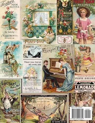 image for Vintage Advertising Ephemera: A Beautiful Collection For Junk Journals
