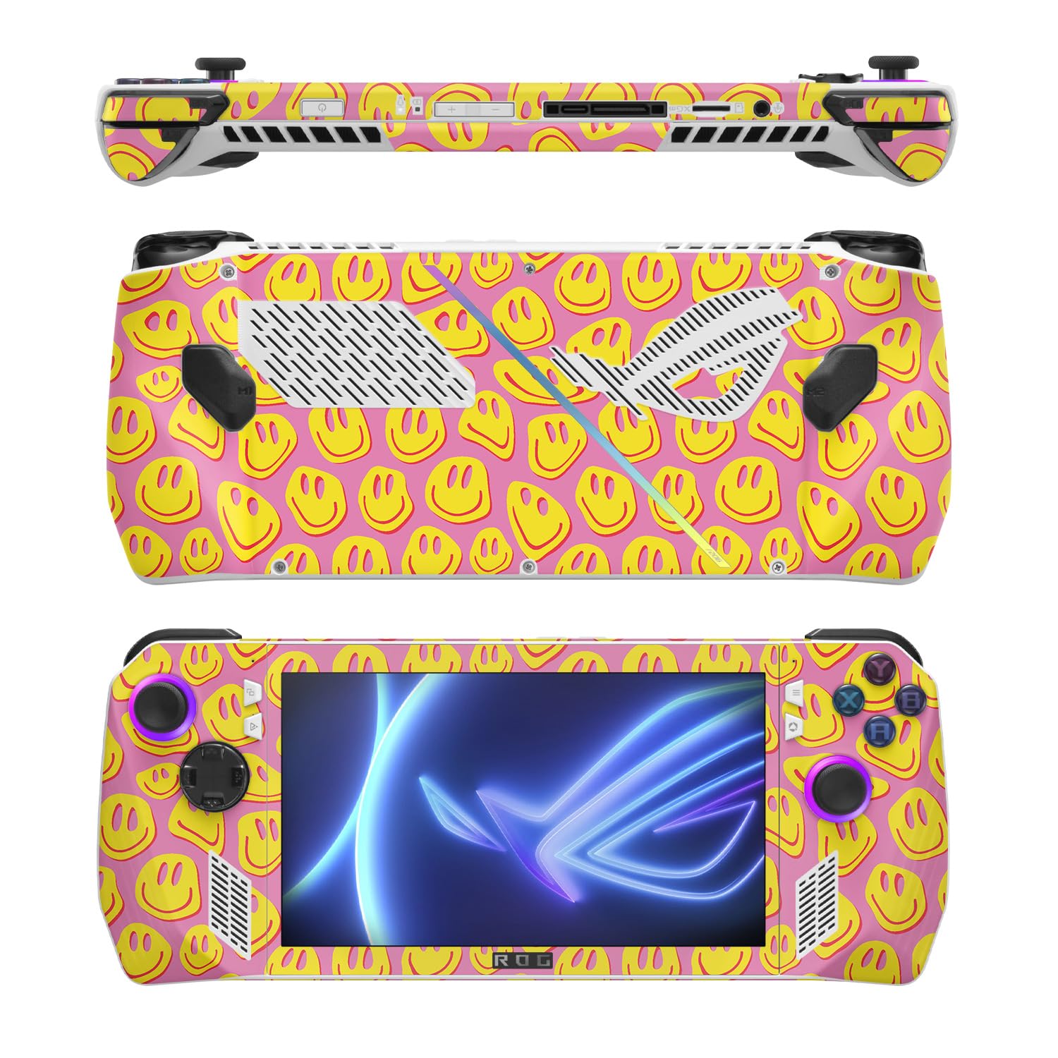 MightySkins Skin Compatible with Asus ROG Ally - Melted Faces | Protective, Durable, and Unique Vinyl Decal wrap Cover | Easy to Apply, Remove, and Change Styles
