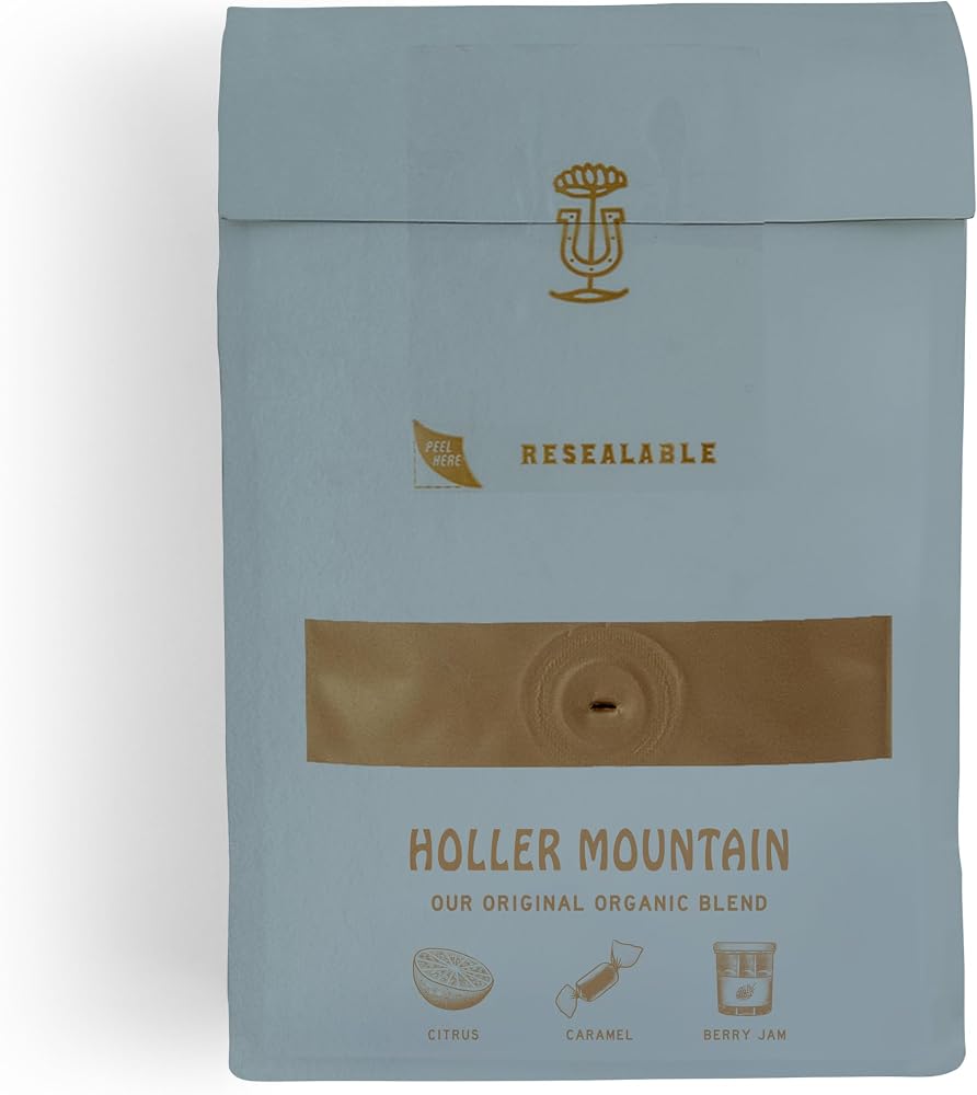 Stumptown Coffee Roasters, Medium Roast Organic Whole Bean Coffee, 100% Arabica Coffee - Holler Mountain 18 Ounce Bag with Flavor Notes of Citrus Zest, Caramel and Hazelnut