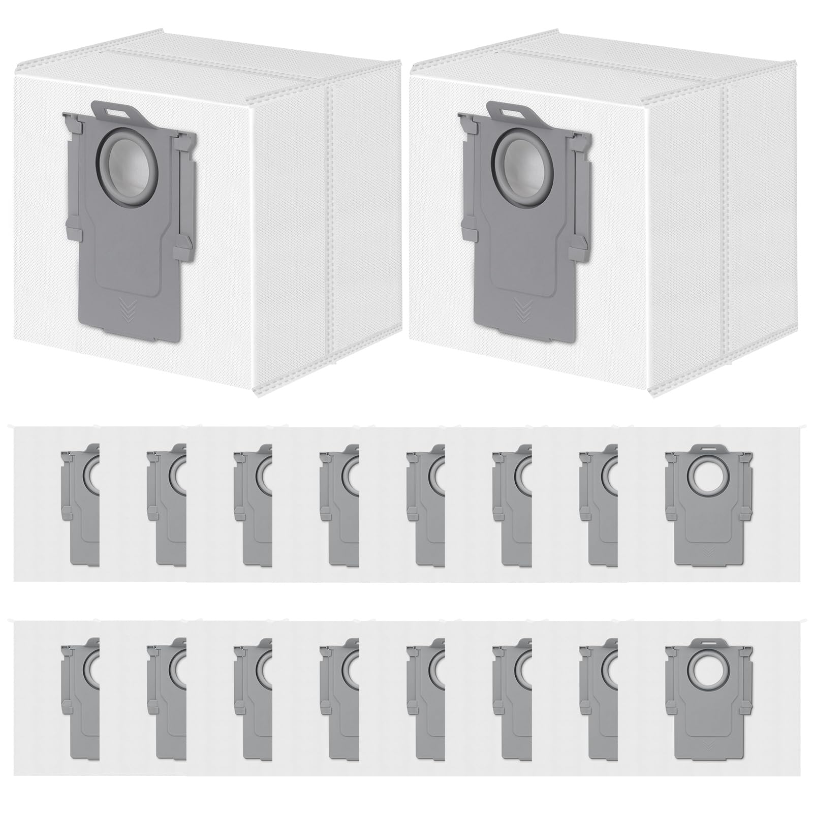 18 Pack Dust Bags for Roborock Q10 S5+/X5+, Q7 M5+/L5+, S8 Pro Ultra, S8+