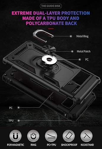 Miniatura 6 de Funda para Pixel 7 con protector de pantalla HD 2 unidades Funda de teléfono a prueba de golpes de grado militar que pasa la prueba de caída de 16