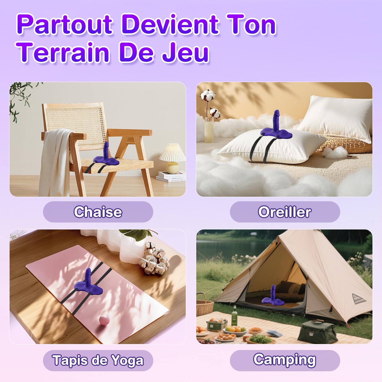 Gode Vibro-masseur Va et Vient Sex Toýs Femme - Godes Ceintures Vibromasseurs Feminin à Distance avec 3*12 Modes de Poussée & Vibration Stimulateur Clitoridien Godemichets Anus Homme Sex Toys Couple