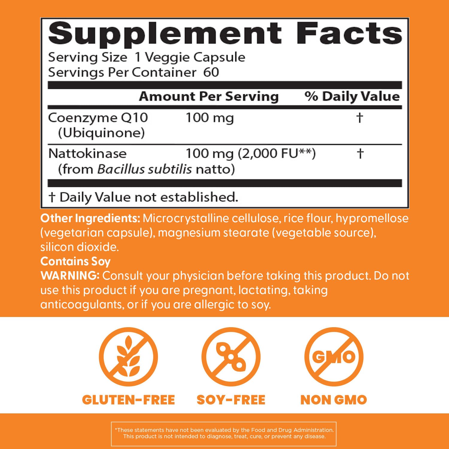 Amazon.com: Doctor's Best CoQ10 100 mg + Nattokinase 2,000 FU