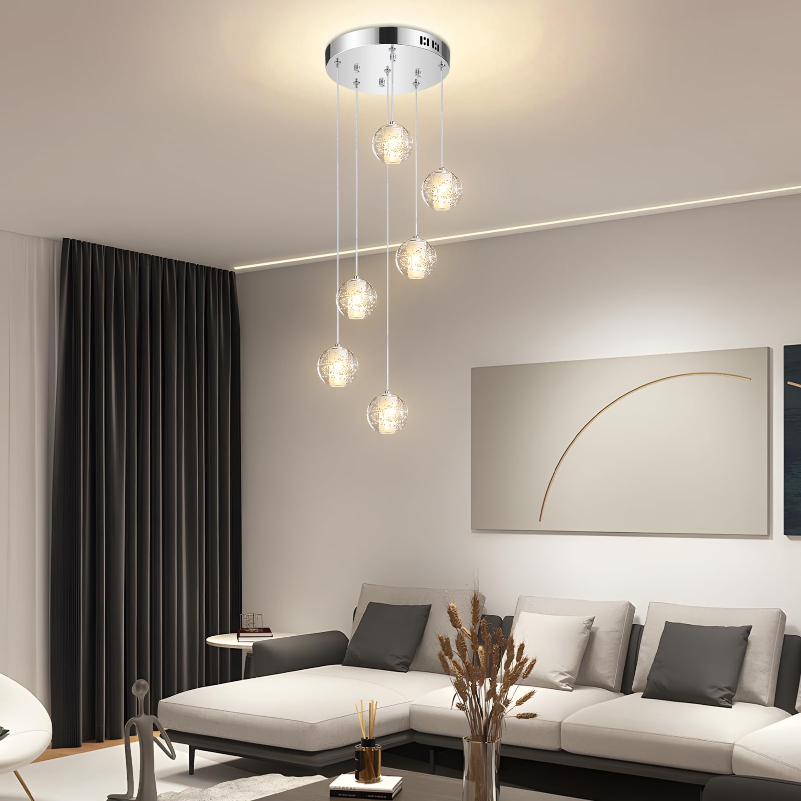 Lampadario A Sospensione In Cristallo E Metallo Cromato Dorato – Design Ovale Per Tavolo Da Pranzo E Soggiorno