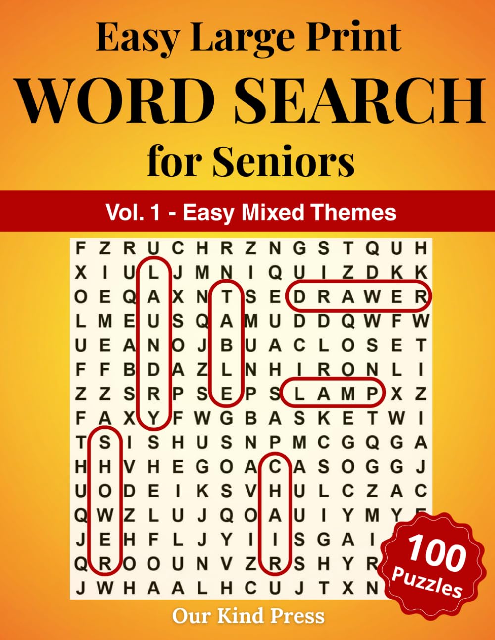 Easy Large Print Word Search for Seniors: Relaxing Puzzles to Improve Memory, Focus and Mental Sharpness