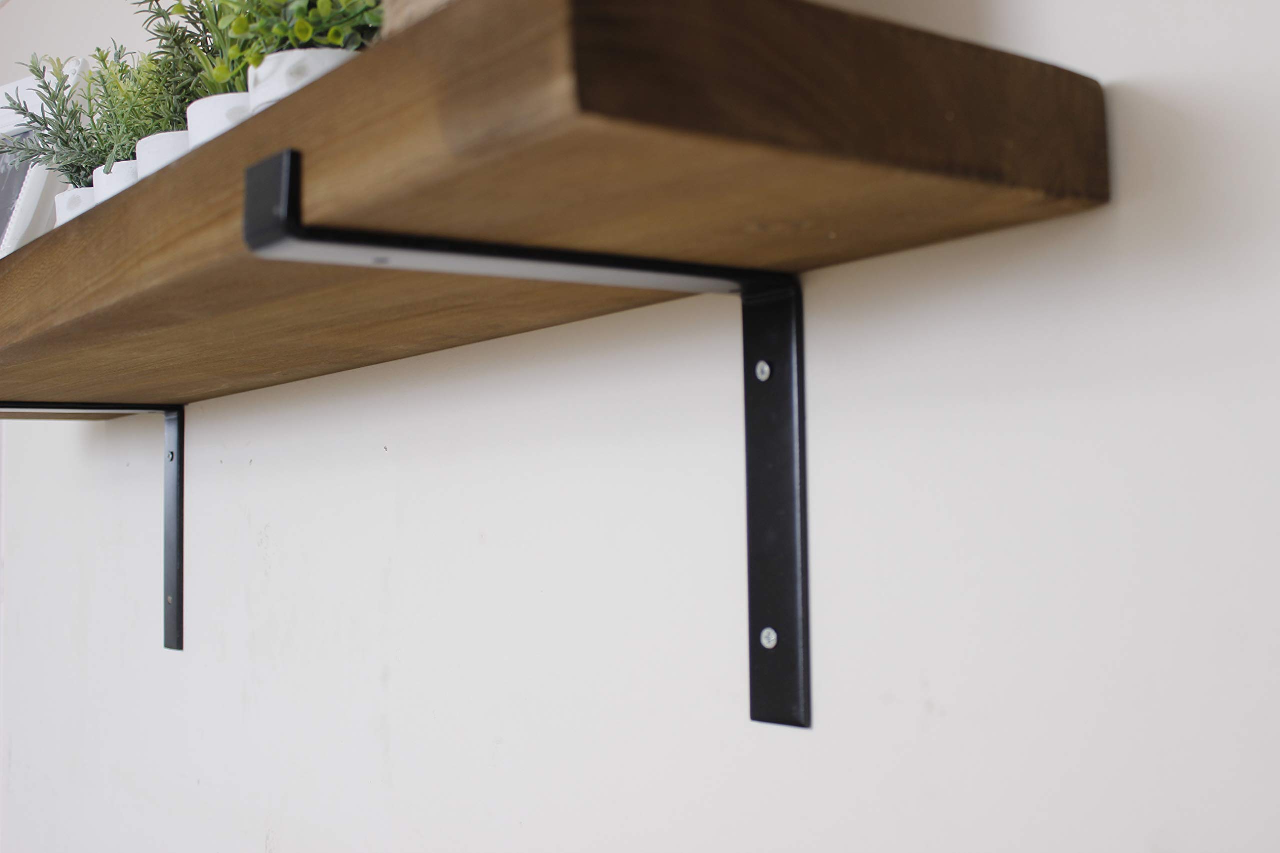 HomeZone® Heavy Duty Vintage Rustic Scaffold Board Wall Shelf 100cm