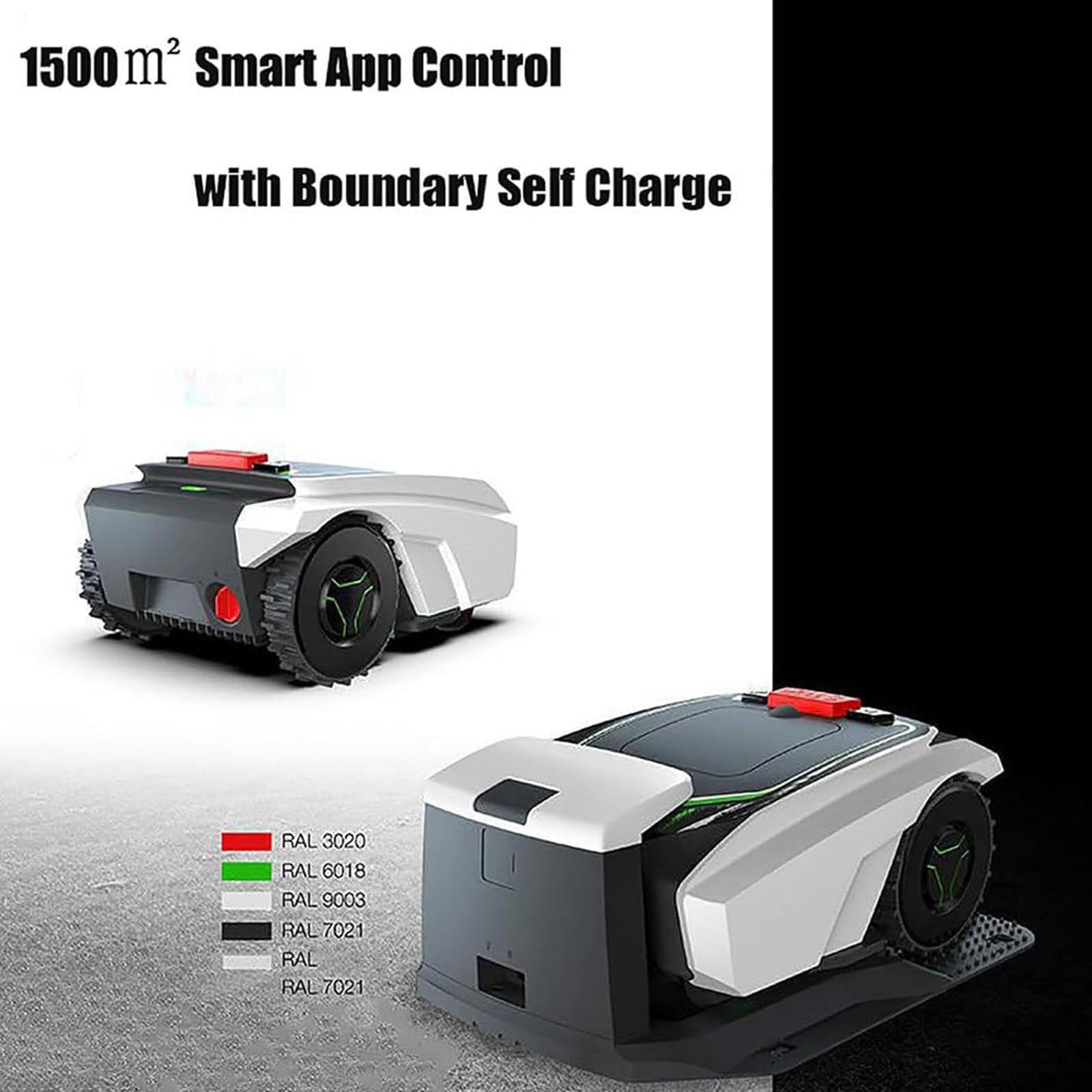 Robot tondeuse à gazon intelligent avec évitement automatique des obstacles — vue 2