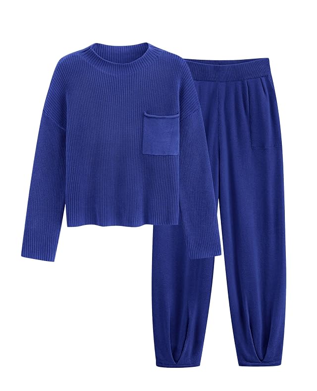 PRETTYGARDEN Two Piece Sets for Women 2025 Pullover Sweater High Waisted Sweatpants Tracksuit Lounge Set Fall Winter Outfits