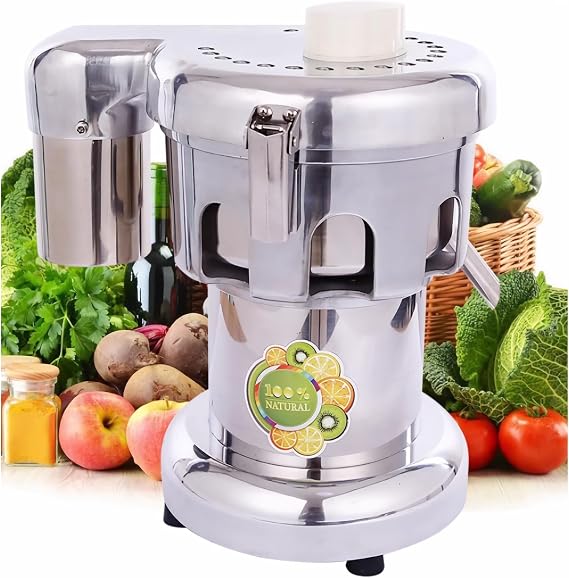 Commercial Fruit and Vegetable Juice Extractor 5-10Kg/Min Electric Juicer Machine 750W Stainless Steel Centrifugal Juicing for Nutrient Fruits and Vegetables