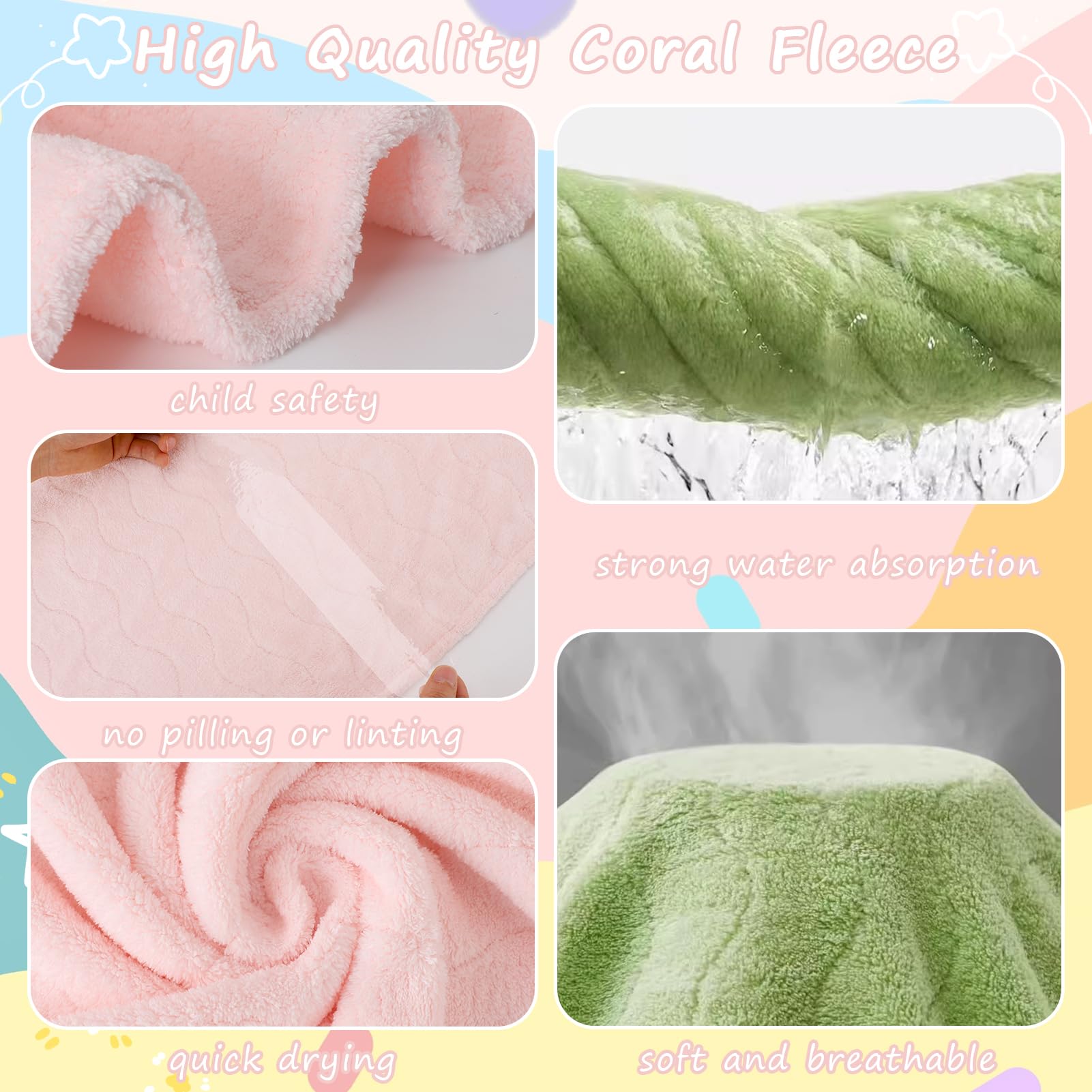Soft Hooded Baby Towel – Large, Absorbent & Cute Animal Design For Bath Time - View #3