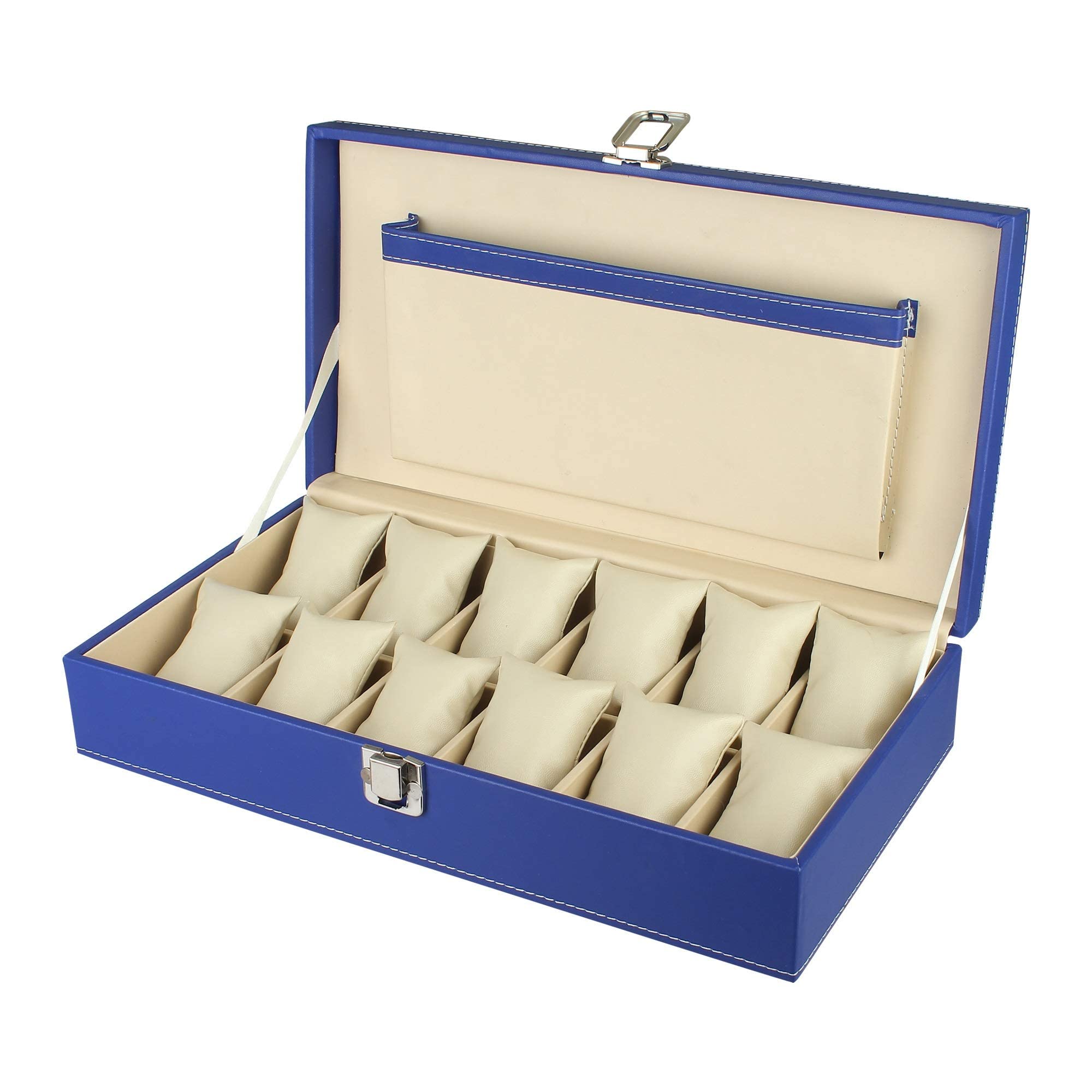 PANKATI® DISPLAY Men's/Women's Watch Storage Box Organizer with Faux Leather Finish with 12 Slots