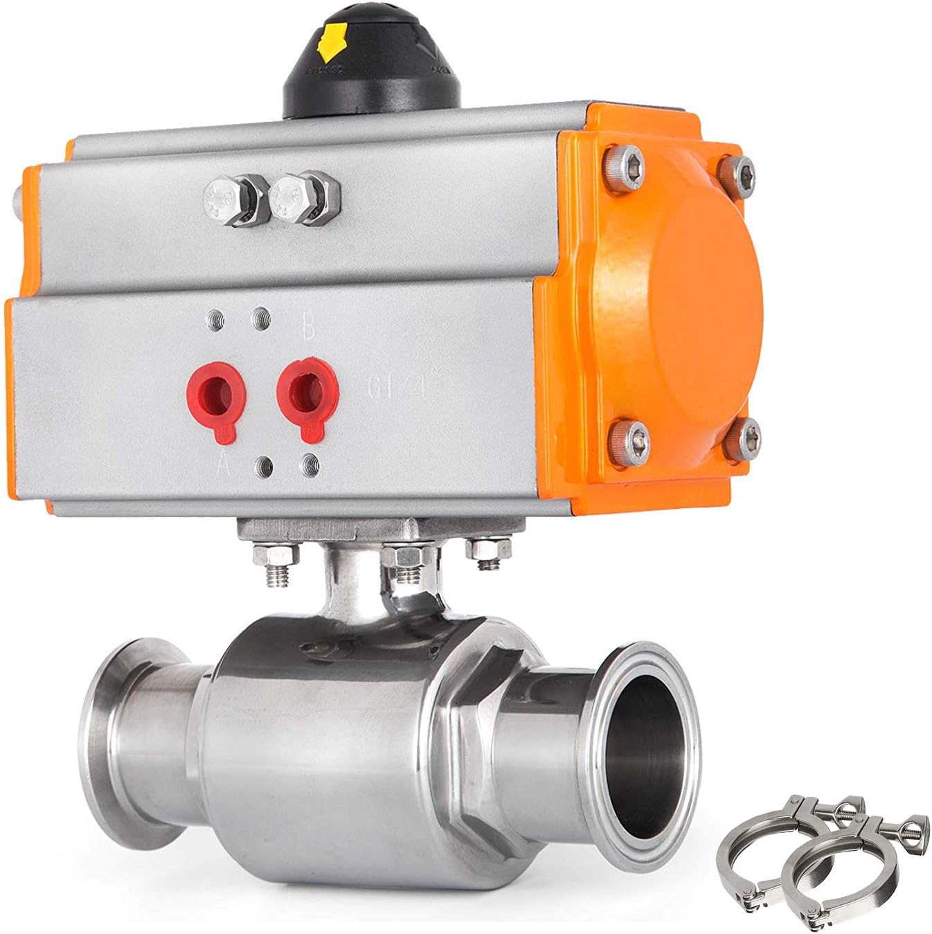1.5 in Φ38 Sanitary Stainless Steel 304 Tri-Clamp Ferrule Type Double Acting Pneumatic Ball Valve