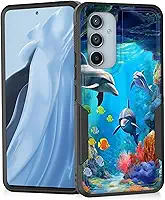 Capa para Galaxy S25 FE, capa protetora resistente à prova de choque resistente à prova de choque para Samsung Galaxy S25 FE de 6,7 polegadas 2025, golfinhos do mundo subaquático