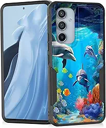 Capa para Galaxy S25 FE, capa protetora resistente à prova de choque resistente à prova de choque para Samsung Galaxy S25 FE de 6,7 polegadas 2025, golfinhos do mundo subaquático