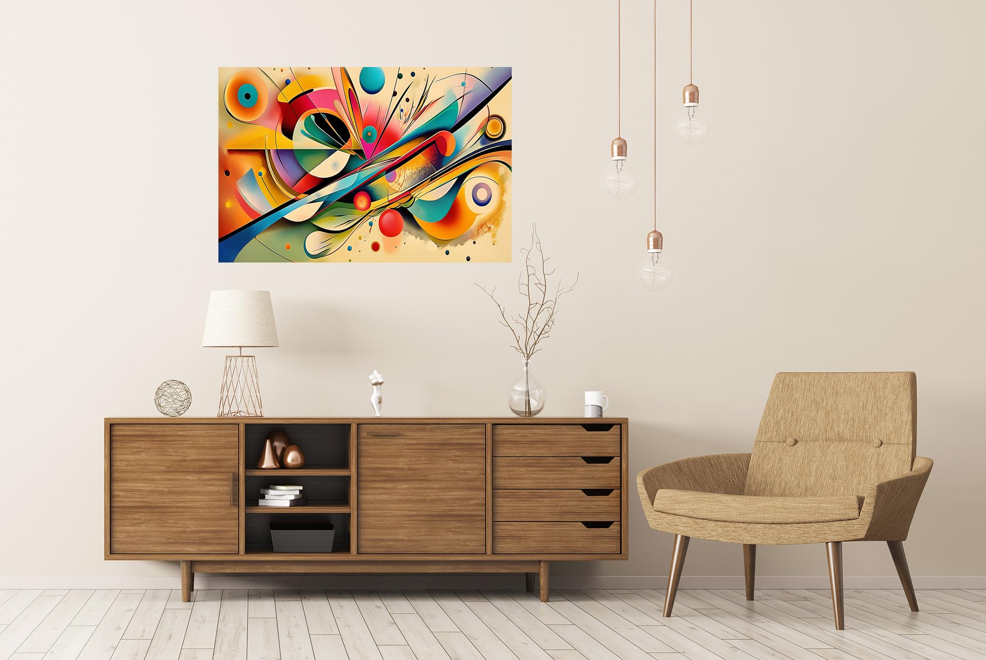 islandburner Prime XXL - Poster astratto Kandinsky arte con colori e forme vivaci