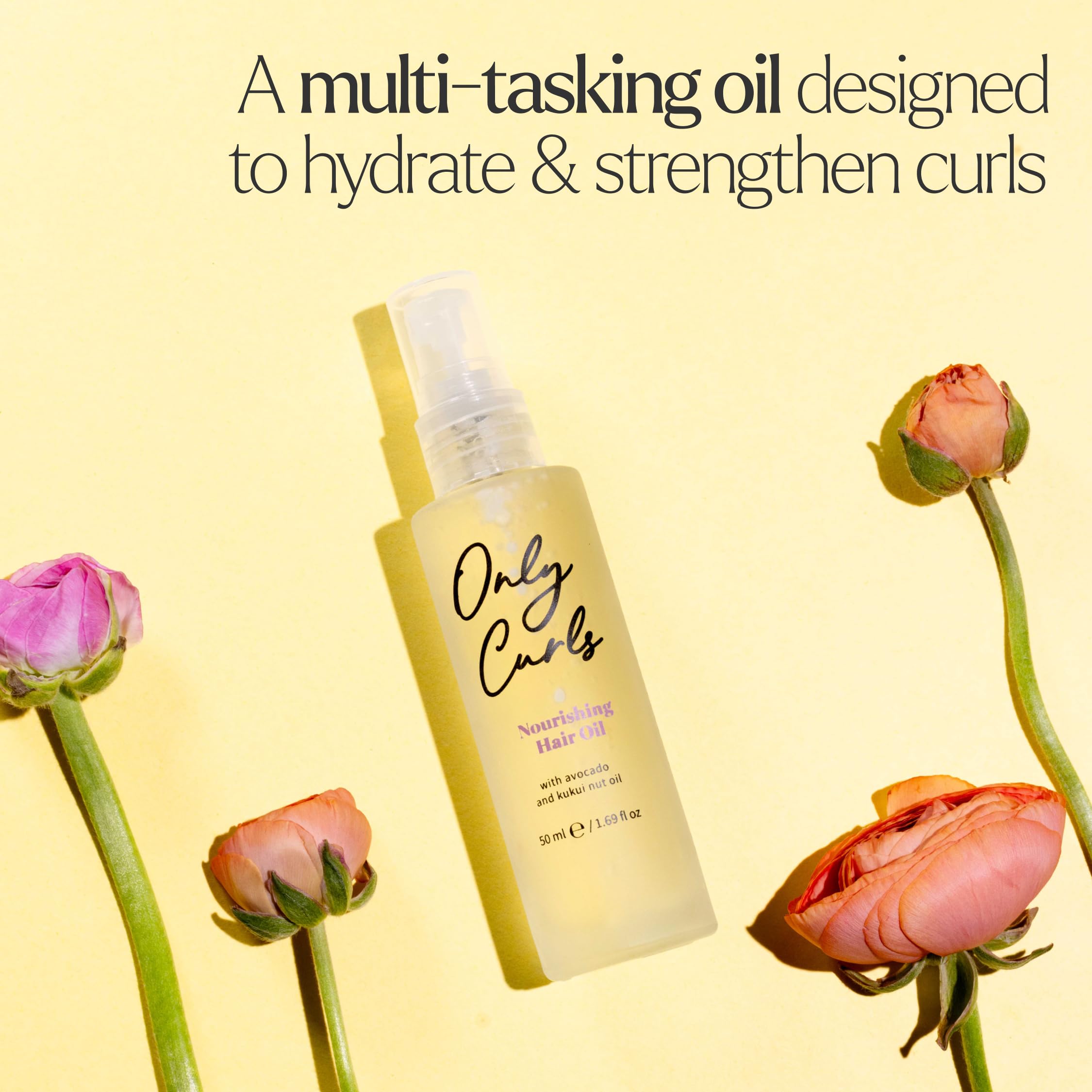 Only Curls Hair Oil, 50ml, Curly Hair Product, Lightweight & Conditioning Treatment, Hydrated, Frizz-Free Curls - Image 2