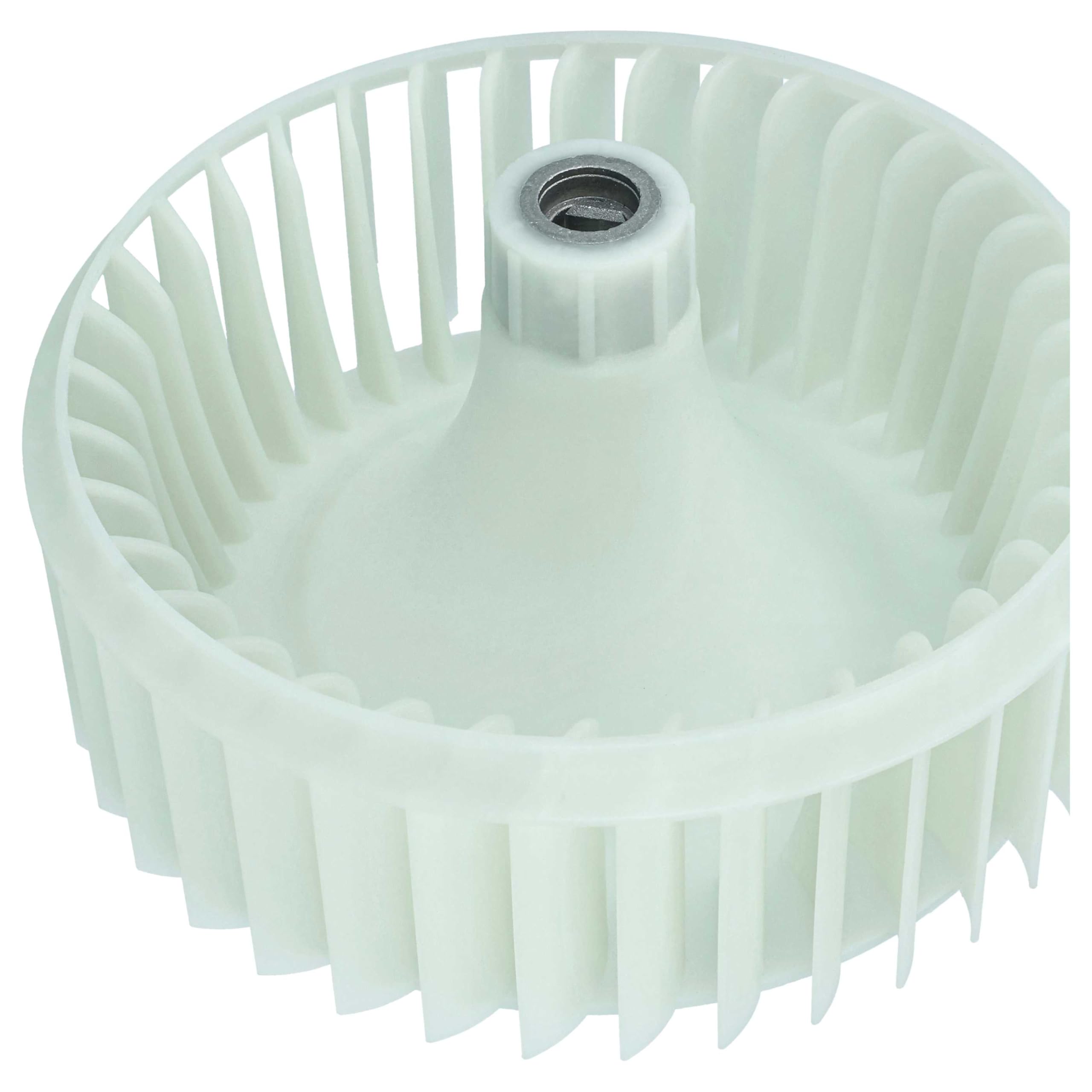 vhbw Lüfterrad kompatibel mit Samsung DV80N62552W/ET, DV80N62532W/ET, DV80N62532W/EN Trockner, Wäschetrockner - 14,8 cm Turbine Weiß