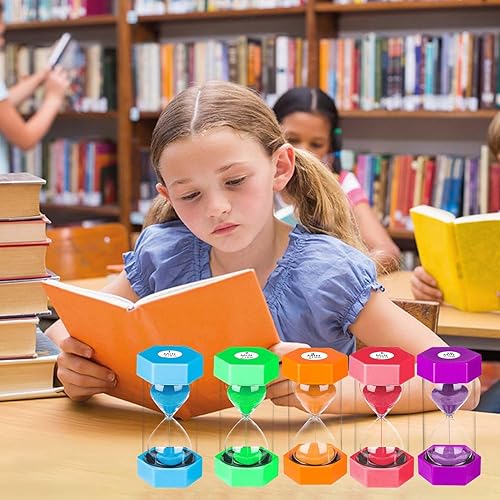 Miniatura 8 de SuLiao Reloj de arena con temporizador de arena para niños, juego de reloj de arena de 1351030 minutos, reloj de arena para niños, reloj de arena de