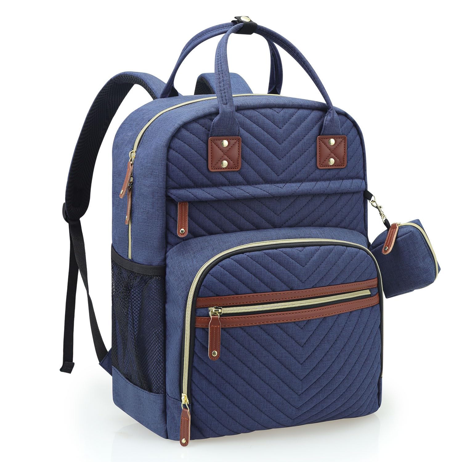 Tuwubi Diaper Bag Backpack, Baby Essentials Travel Tote Bag, Multi function Waterproof Backpacks, Travel Essentials with Stroller Straps & Pacifier