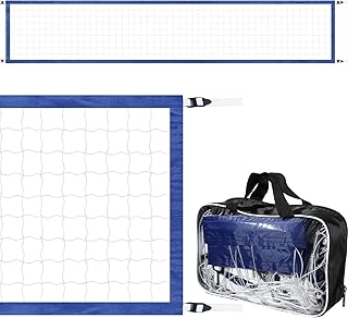 ShinyRelief Red de voleibol para exteriores, 15 x 3 pies, red de voleibol de repuesto para piscina, red de voleibol portátil para patio, piscina, patio escolar, playa