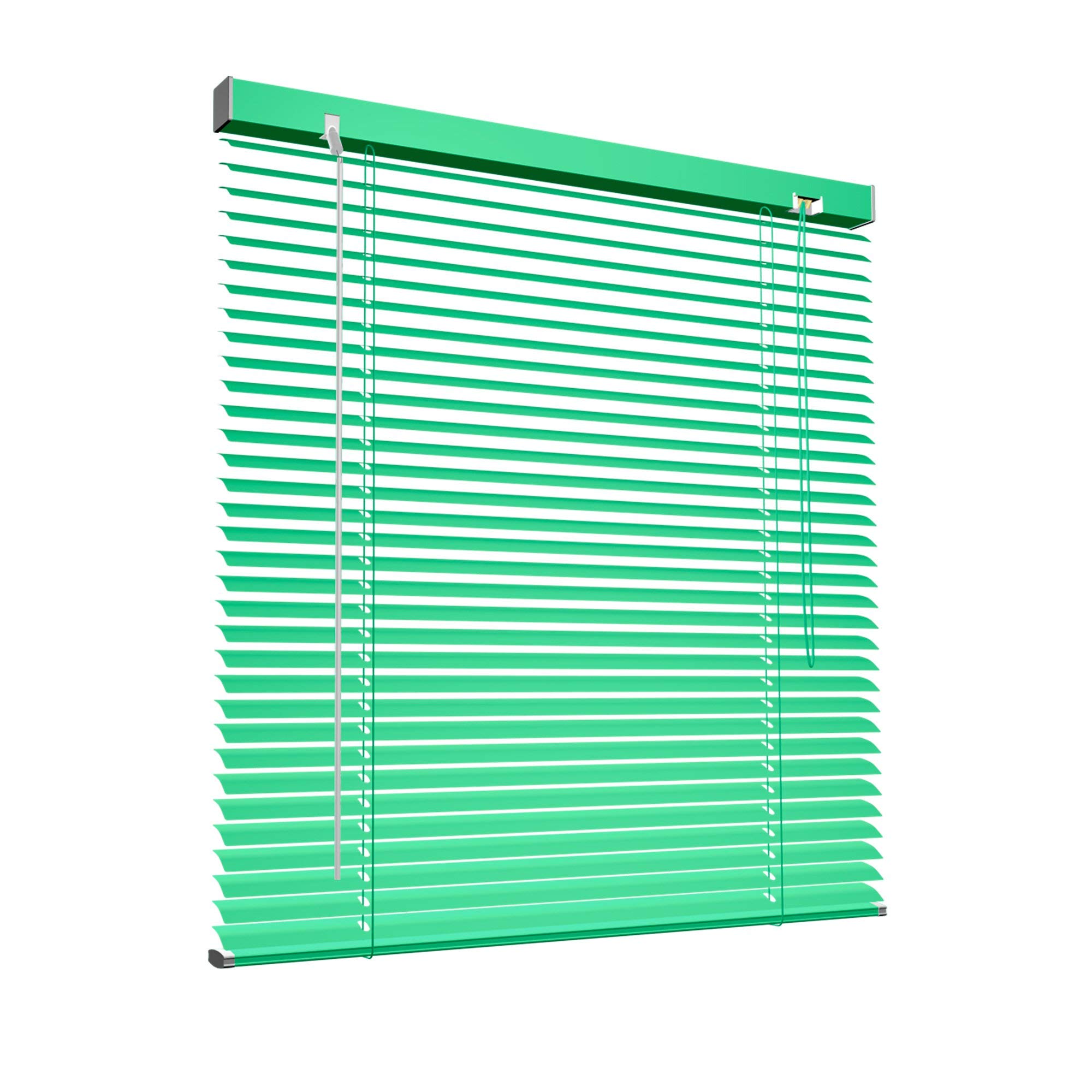 Victoria M. Aluminium Jalousie 100 x 130 cm, grün, Jalousie ohne Bohren, inkl. Klemmclips