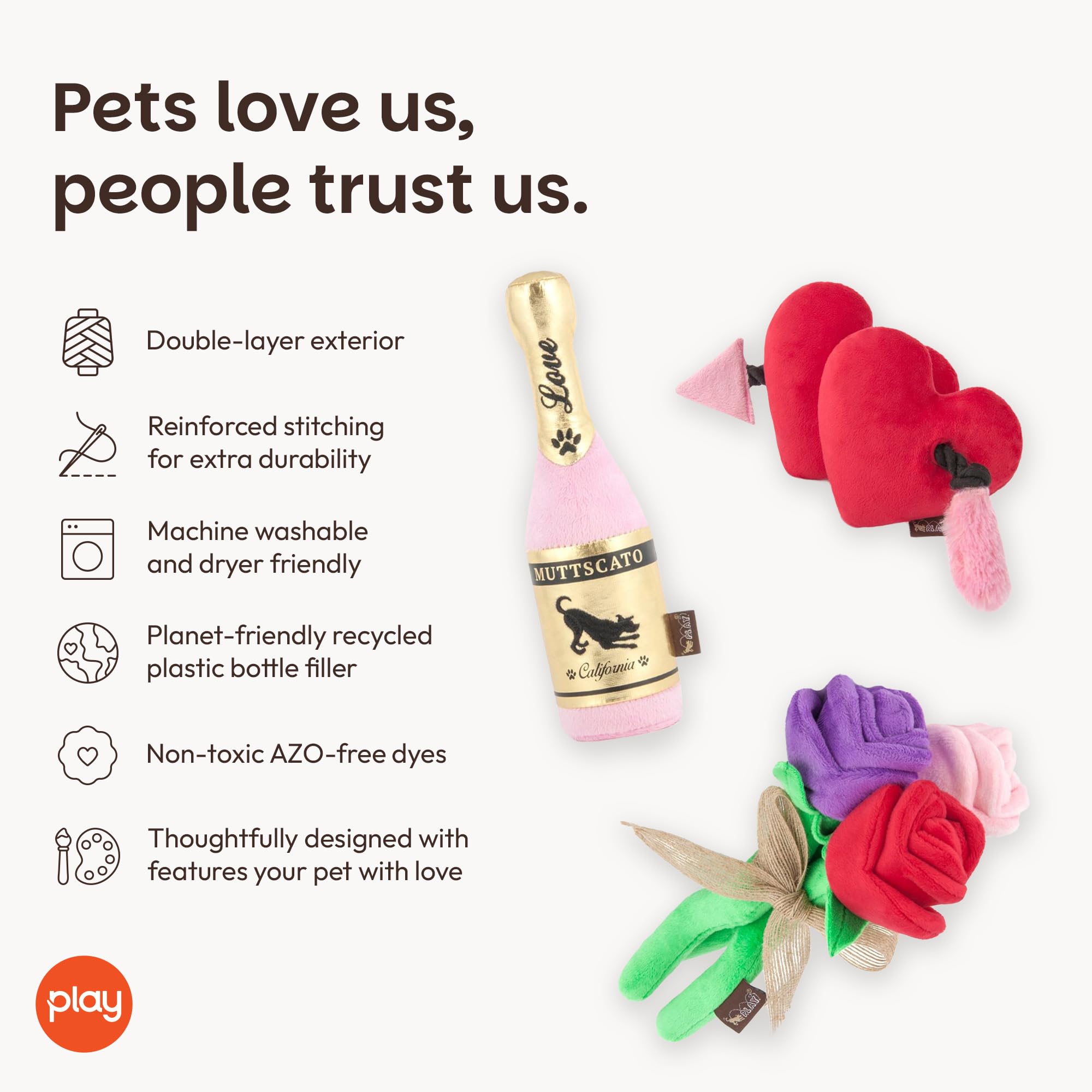 P.L.A.Y – Pet Lifestyle & You Puppy Love Collection Toys (B2C) - 1 Set (i.e. 3 pcs) with Gift Box