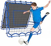 Winthai 4.8x3.7FT Soccer Rebounder Net - Quick-Switch 3-Angle Modes for Passing, Volley & Ground Training - Easy Setup for Kids Adults