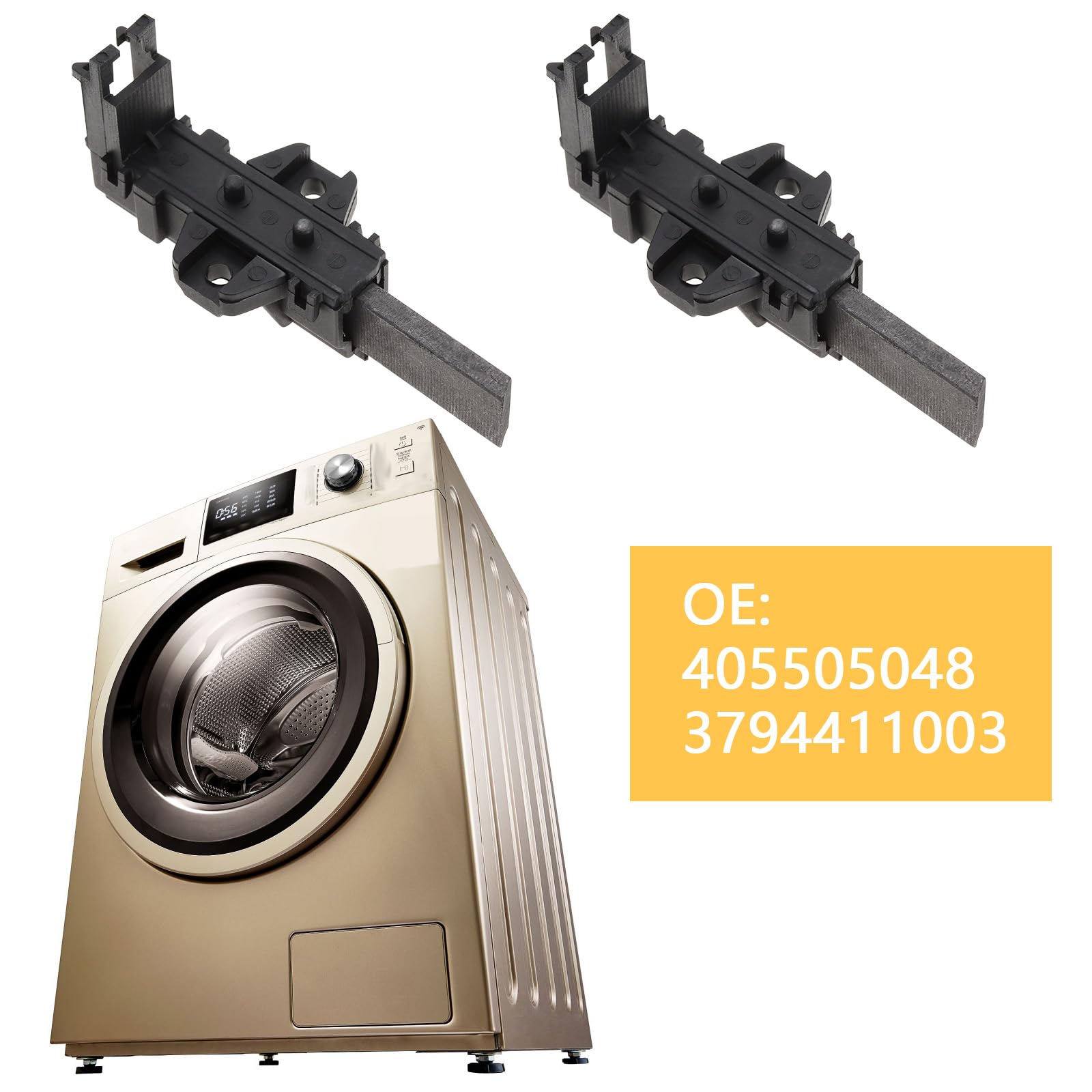 Image secondaire de Paire de Balais de Charbon avec Support pour Lave-Linge - Compatible AEG et Electrolux