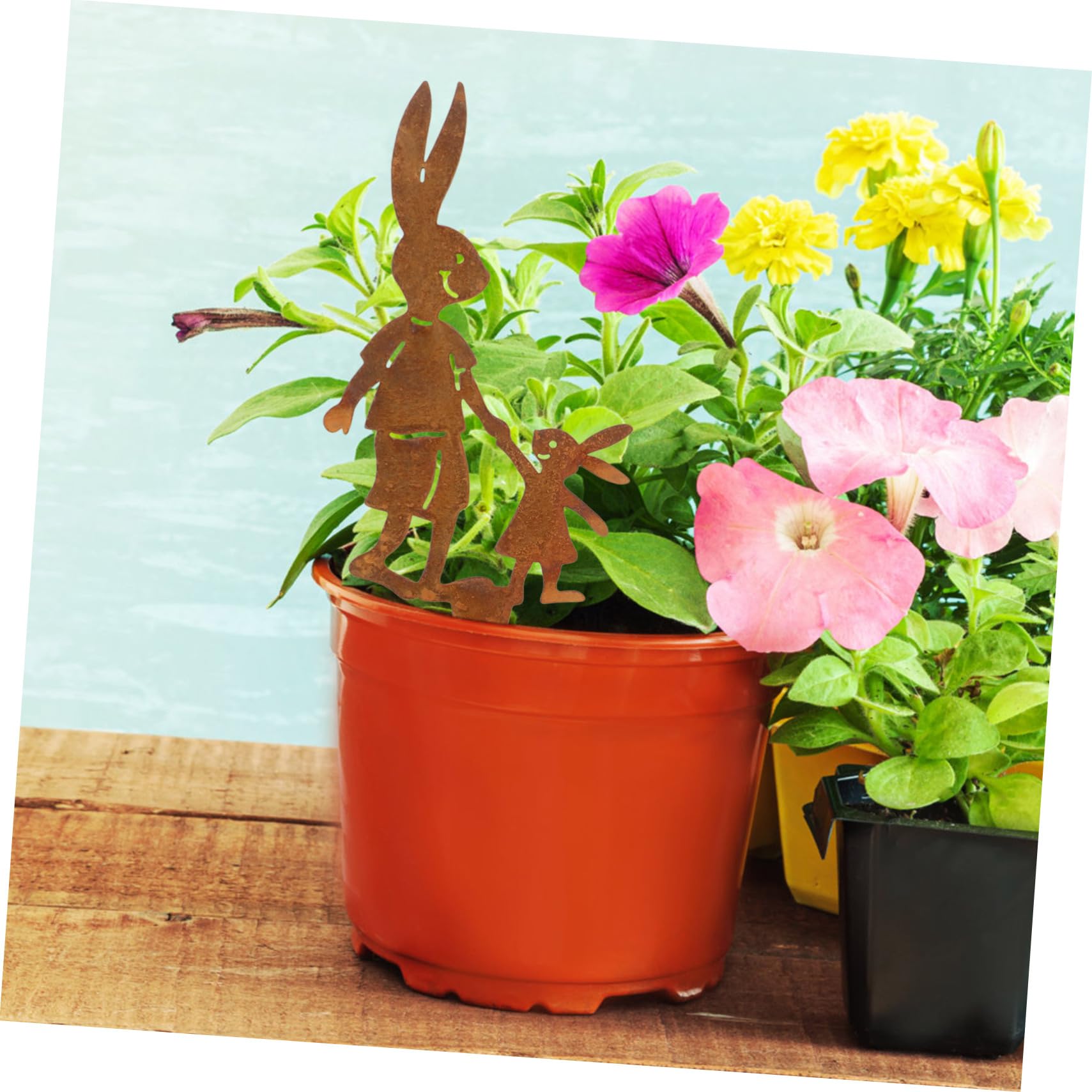 HEMOTON 7-teiliges Mini-Kaninchen-Dekoset – Niedliche Tisch- Und Blumentopf-Deko Für Zuhause & Büro