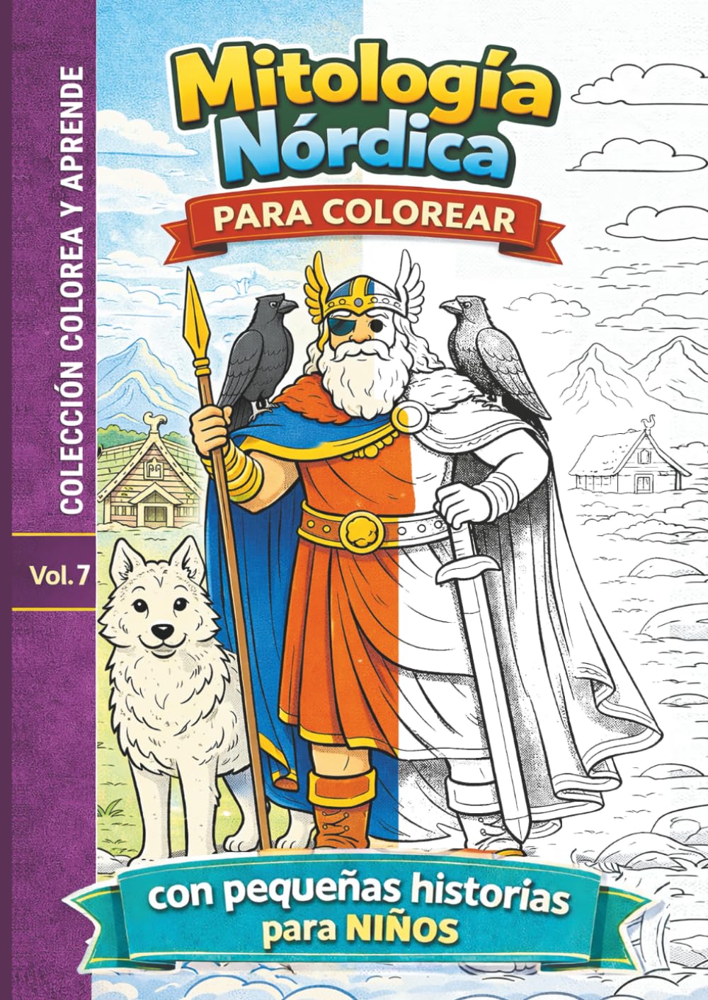 Mitología Nórdica para Colorear: Libro educativo para niños