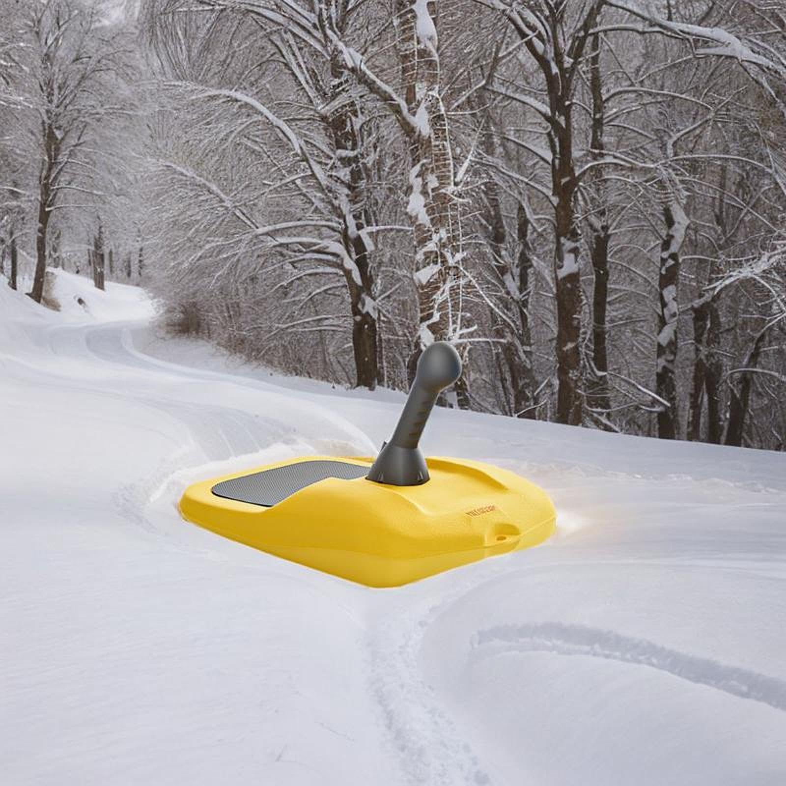 Luge Neige Adaptée Enfants Adultes Multifonctionnelle Équipée Poignée Accessoires Portables Robuste de Neige Activités Hivernales Gl