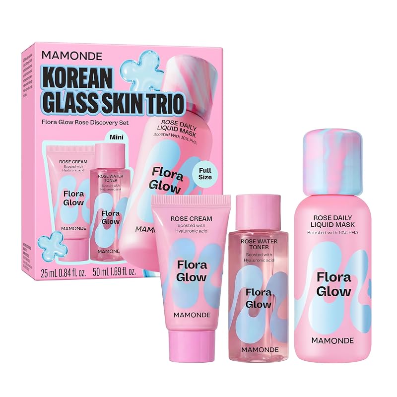 MAMONDE Flora Glow Rose máscara facial líquida diária com ácido hialurônico, peptídeos e PHA 10%
