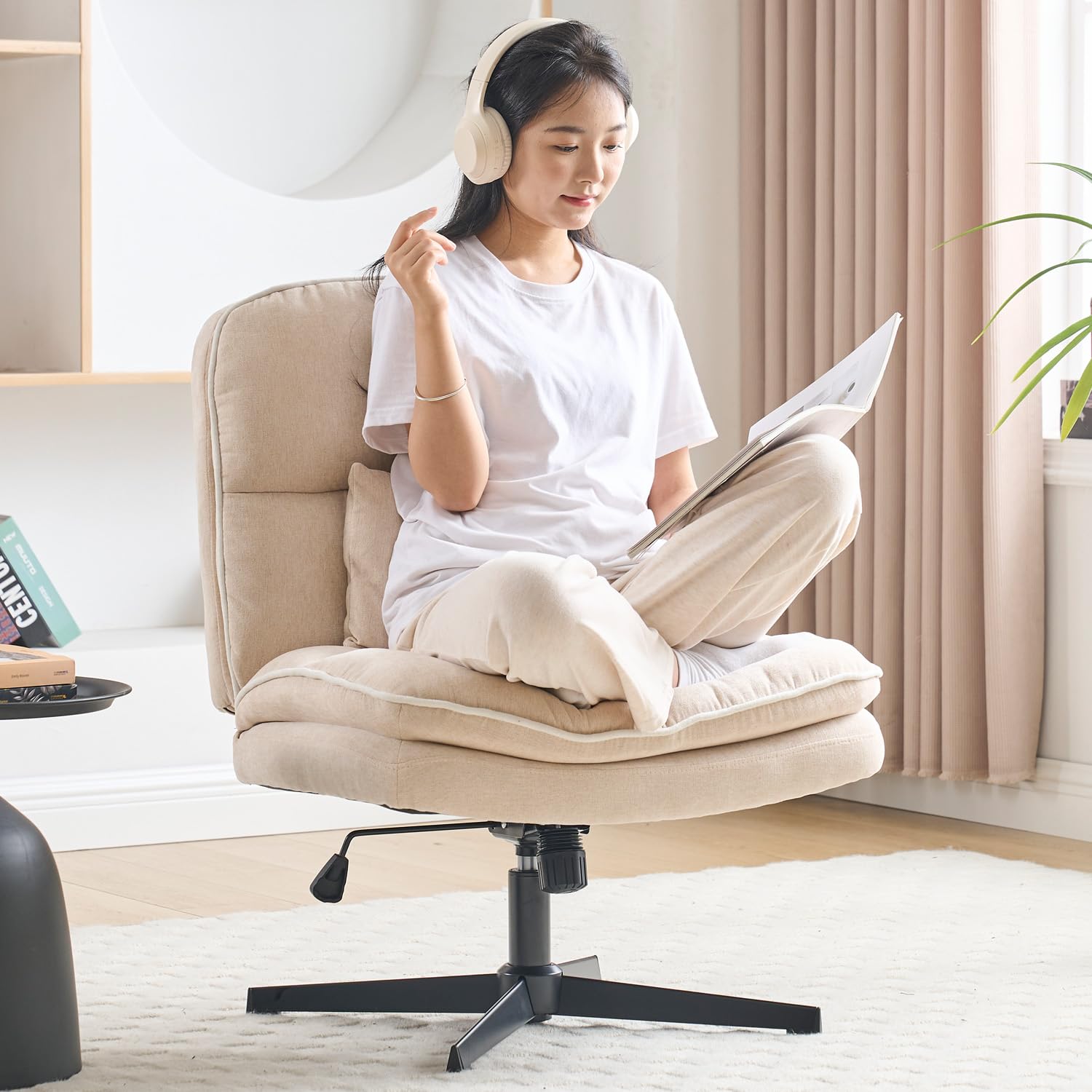 Amazon.co.jp: PIANETA デスクチェア あぐら ソファチェア オフィス