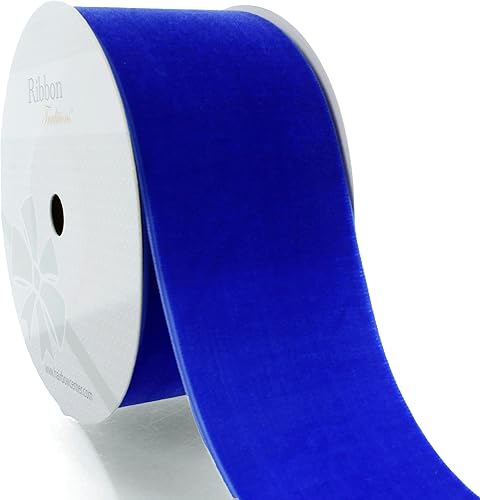 HBC 329 - Cinta de terciopelo (5 yardas), color azul cobalto