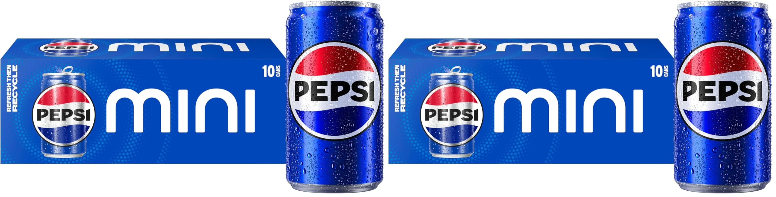 PepsiSoda, Mini Cans, 7.5 Ounce (Two packs of 10)