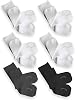 Seamless Sensitivity Socks - 6 Pack 1Black, 1Charcoal & 4White, Large