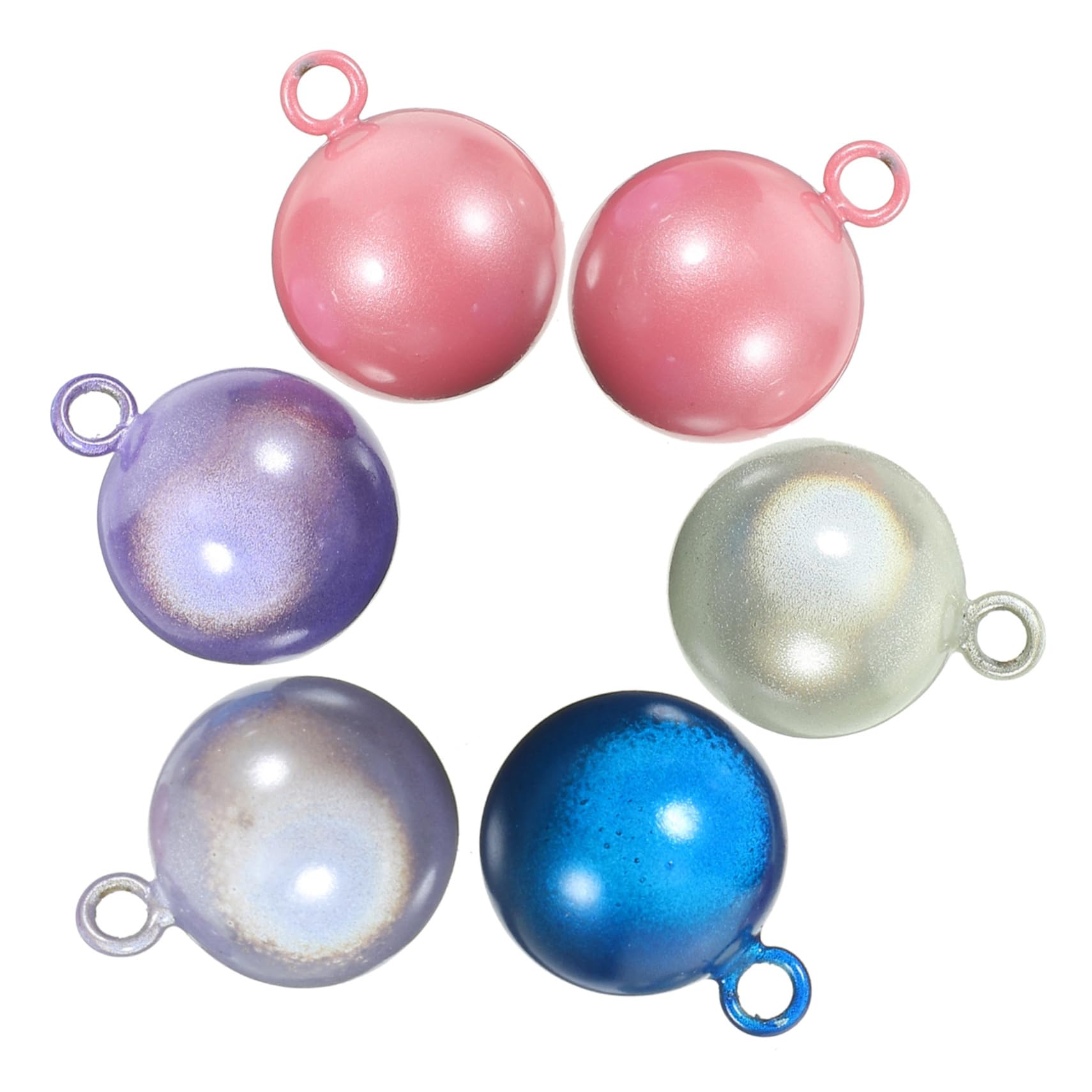 18pezzi Campanellini Colorati Da Ciondoli Giapponesi Per Decorazioni Fai Da Te Campanelli Tondi Per Zaini Costumi Portachiavi e Braccialetti Mix Colori