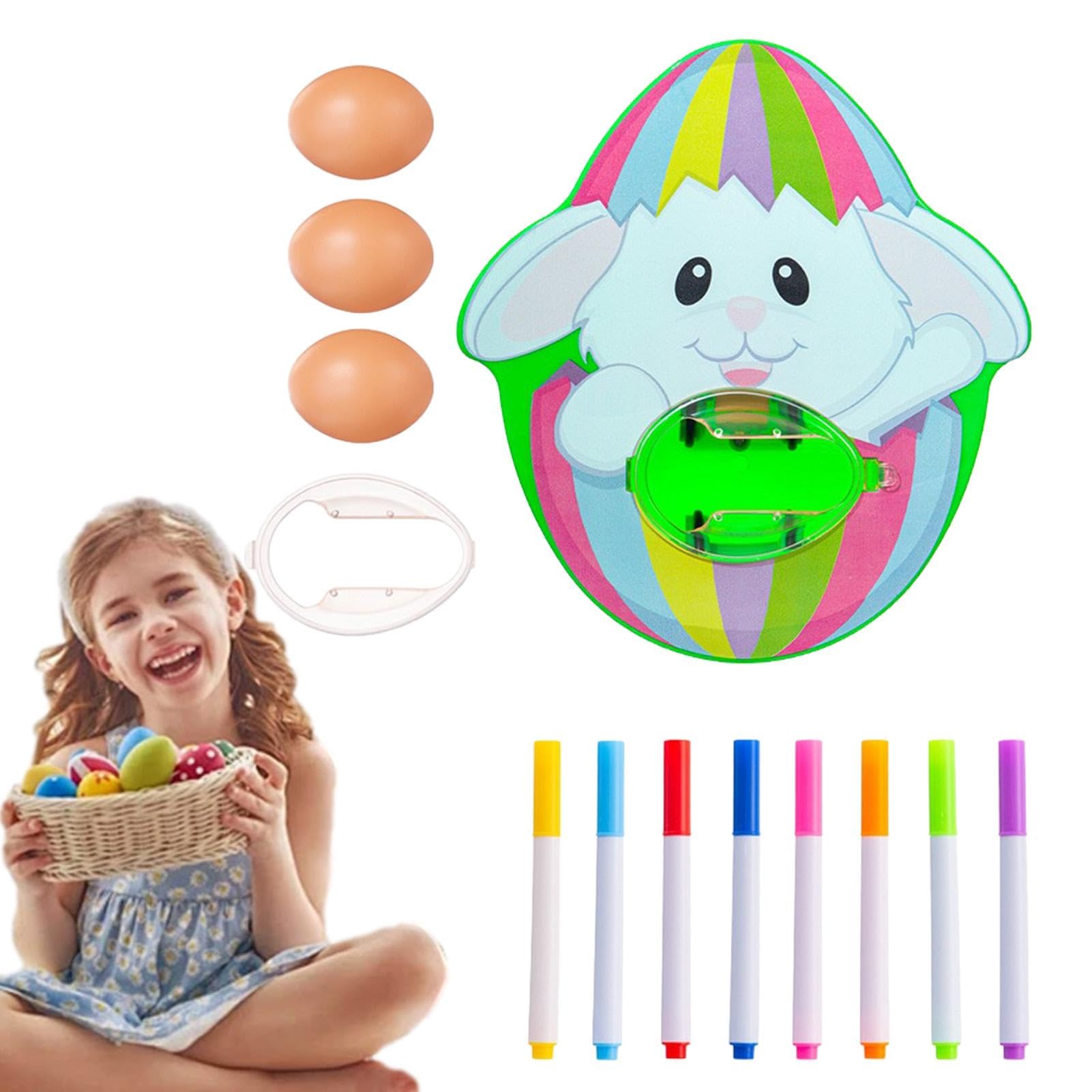WhrcyEaster Eggs Decorations Kit, Easter Egg Spinner Decorating Kit, Egg Colouring Kit,eggmazing Egg Decorator, DIY Craft Egg Painting Decoration Set Easter Toy Gift For Kids