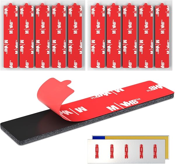Number Plate Sticky Pads, 10 x License Plate Sticky Foam Pads, Numberplate Sticker Pad, Extra Strong Double Sided Number Plate Tape Heavy Duty for Vehicle Number Plates, Licence Plates - 1