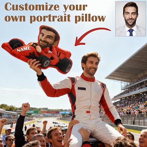 Miniatura 6 de Amlion Almohada personalizada almohada facial personalizada de dibujos animados con nombre de imagen, almohadas personalizadas con forma de cara de