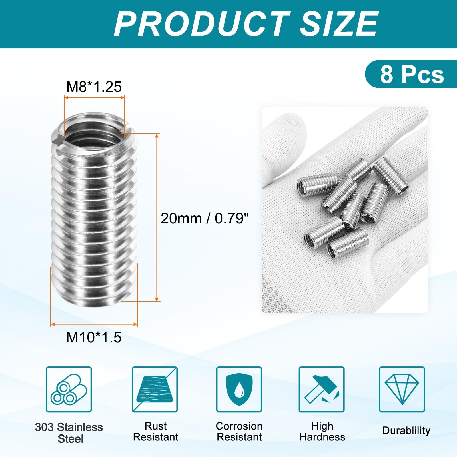 PATIKIL Thread Adapters Sleeve Reducing Nut - Image 2