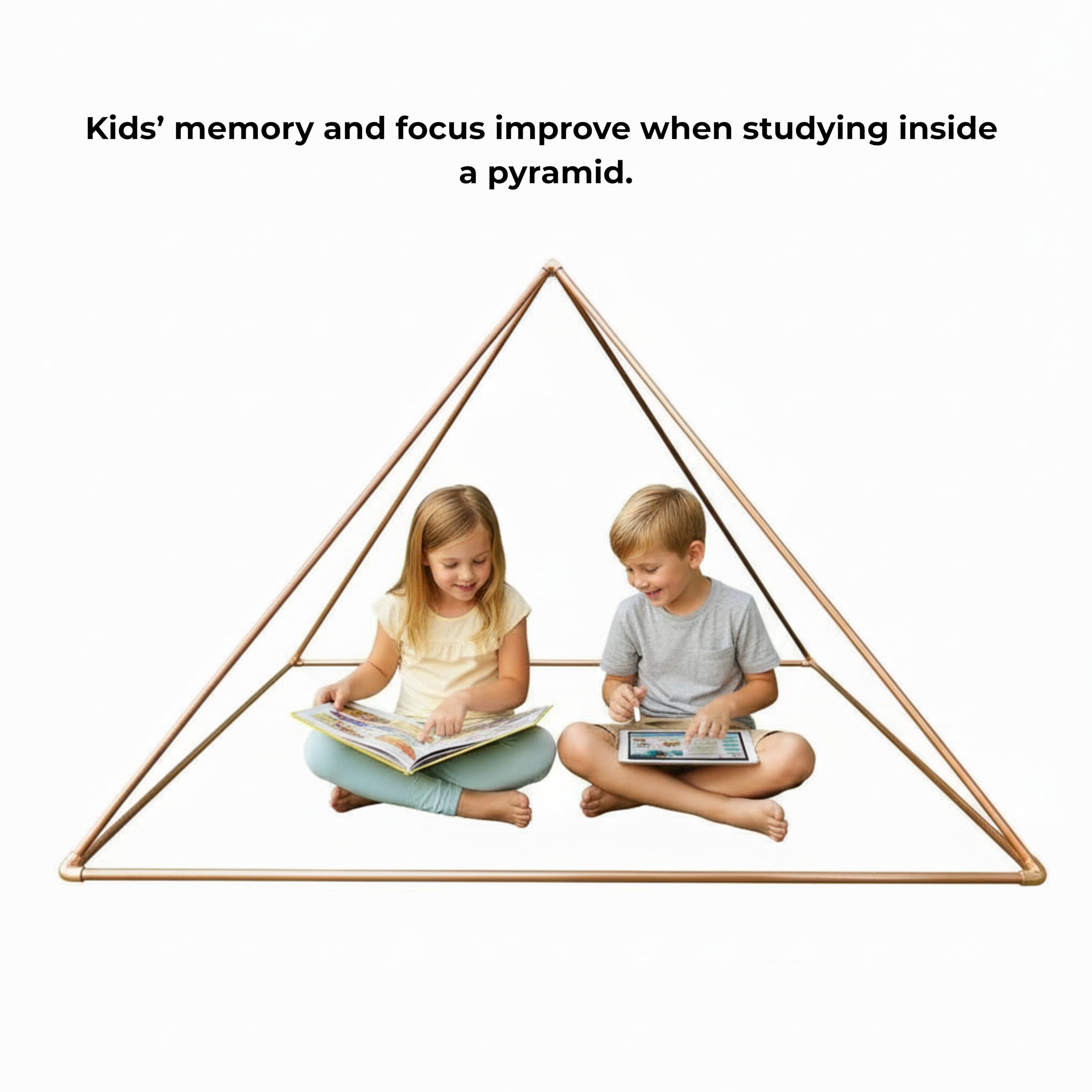 Copper Giza Pyramid Kit 12 Inch USA L Type and M Type UK Europe Canada Australia Solid Copper Connectors only for Healing Energy Relaxation Pranayama Sleep Meditation Accessory Tool product thumbnail 7