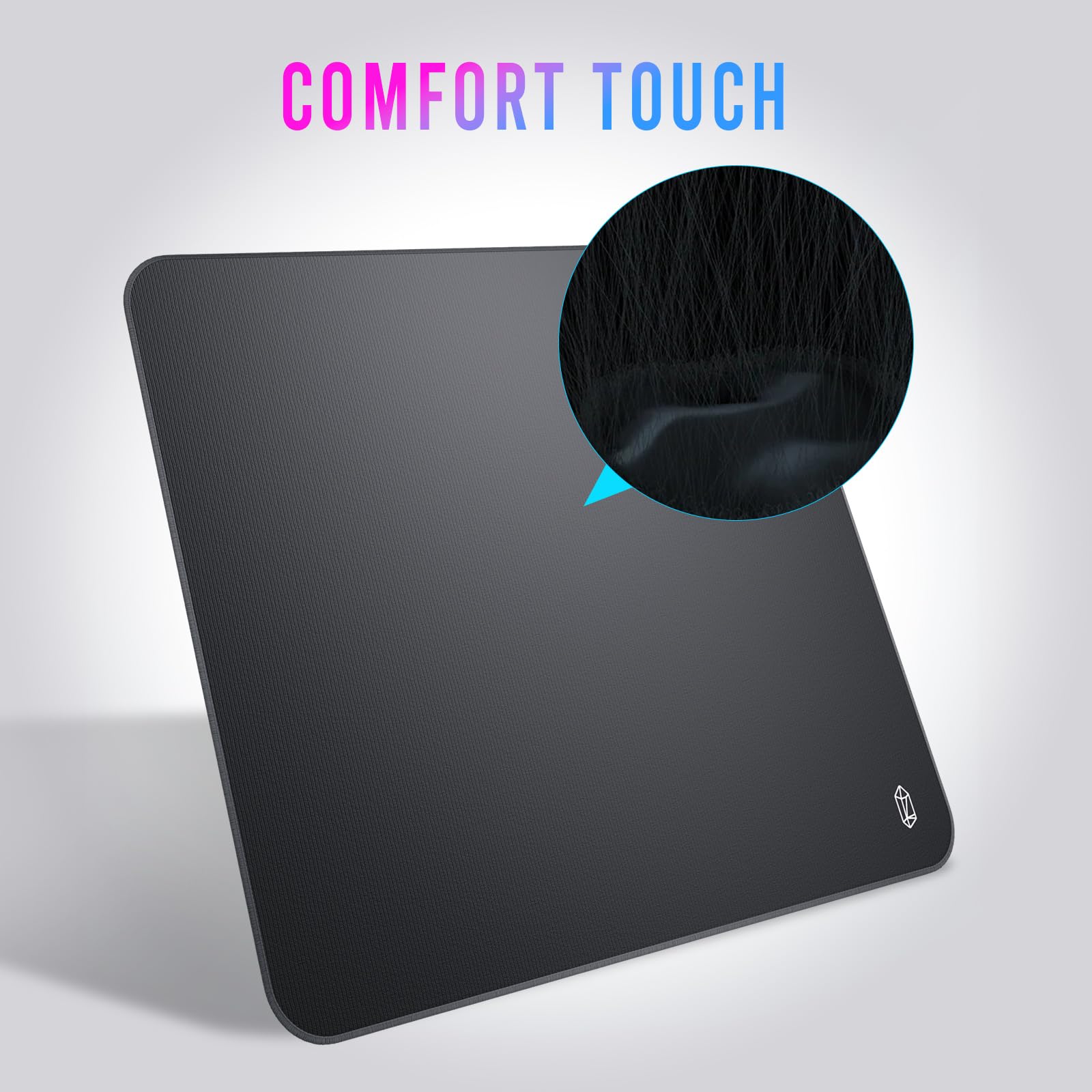 Lamzu Energon Pro Gaming Mouse Pad, Comfortable Touch, Speed and Smooth Surface, Fast Sliding, Stitched Edges, Japanese Poron Non-Slip Base, 500mm x 500mm x 4mm
