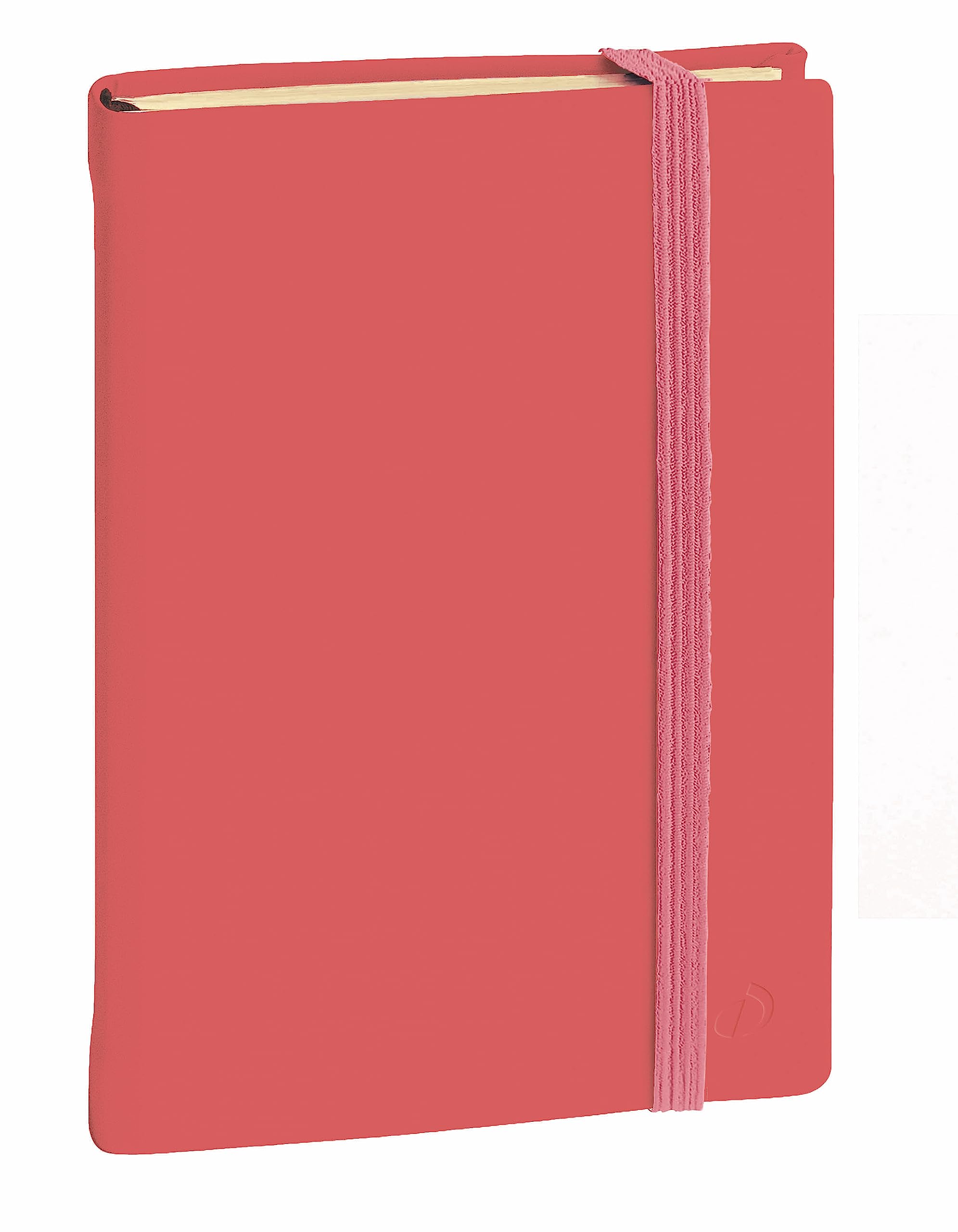 QUO VADIS - Collection: Silk Notebook 24 Lined with Elastic 16 x 24 cm - Coral