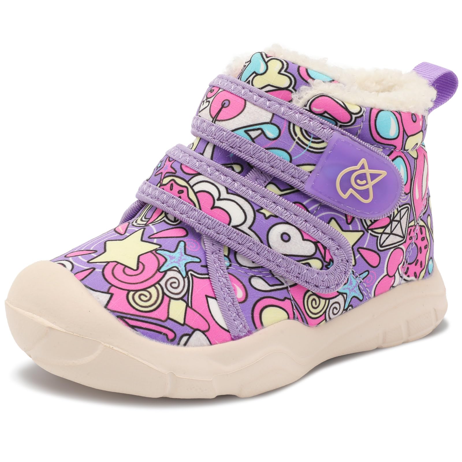 LeIsfIt Toddler Boots Girls Boys Warm Plush Lining Winter Shoes