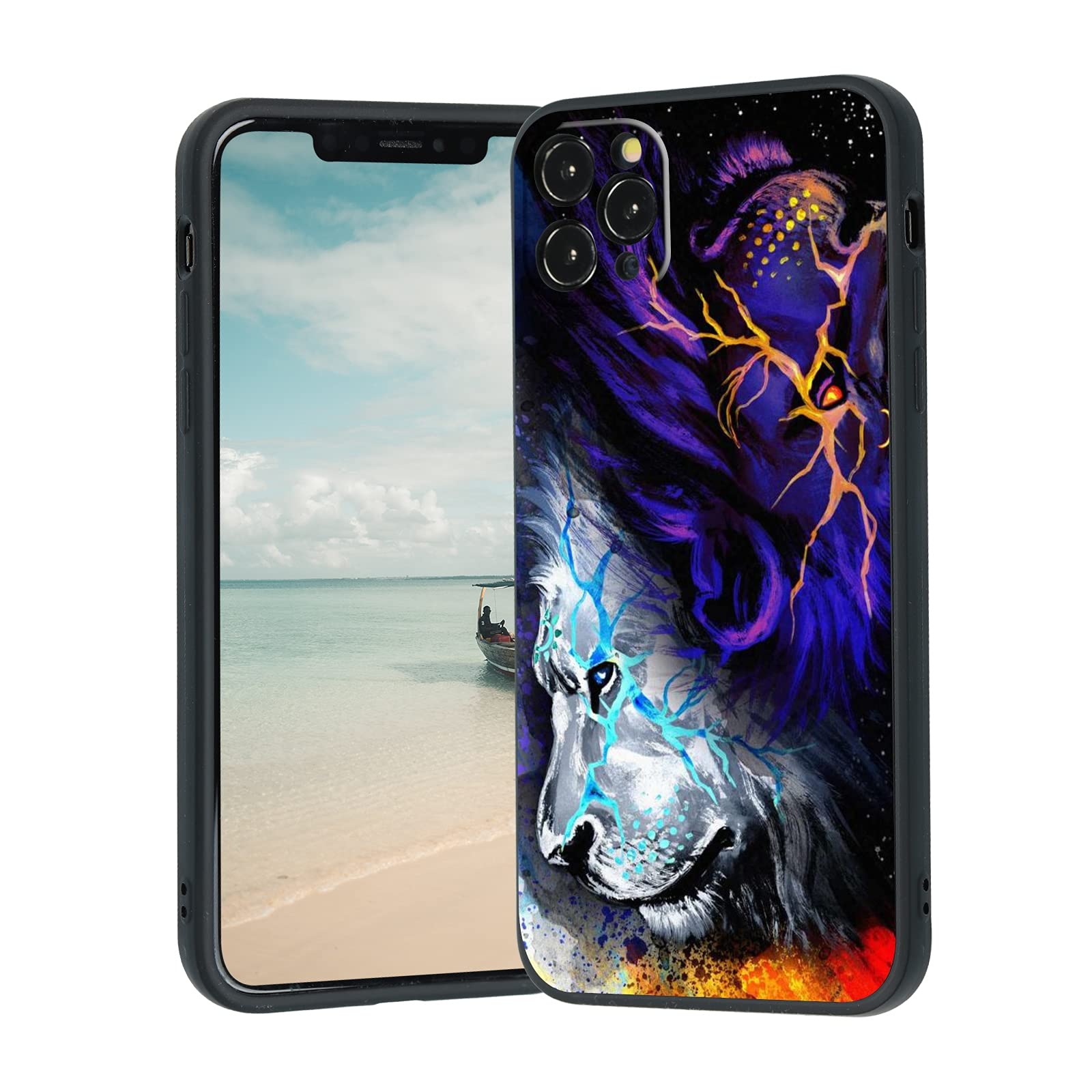 Schutzhlle fr iPhone 11 Pro Max fr Mnner und Jungen, farbenfroher Lwe  fr iPhone 11 Pro Max Hllen, coole Handyhllen mit Lwengrafik, stofeste  ...