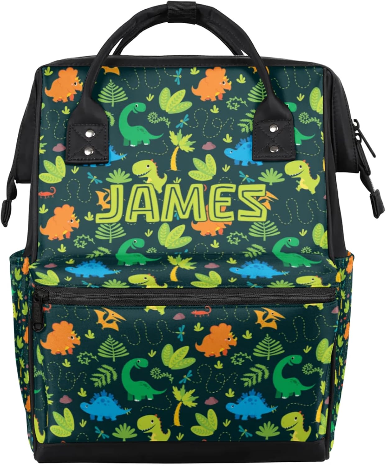 Custom-Baby-Boy-Backpack Dinosaur Nappy-Bag Personalized Diaper-Backpack for New Dad Mom Gifts Stroller Rucksack for Baby-Boys Waterproof Baby Mommy Bag 11x7x15.7 New Baby Bag