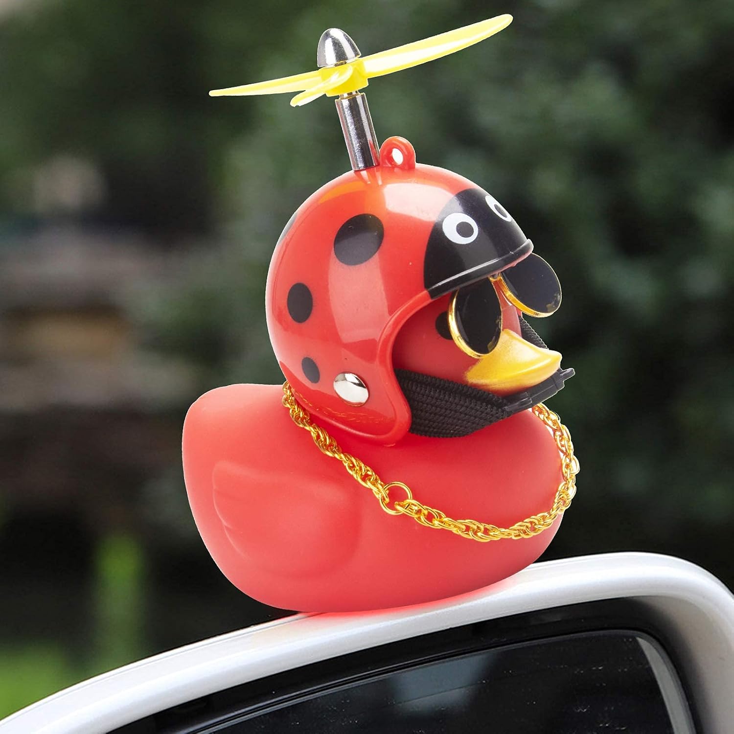 wonuu Red and Yellow Rubber Duck Toy Car Ornaments Duck Car Dashboard Decorations