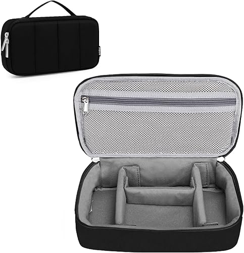MOSISO Estuche organizador electrónico de viaje, accesorios electrónicos Puffy Funda de transporte para cable, cargador, teléfono, auriculares,